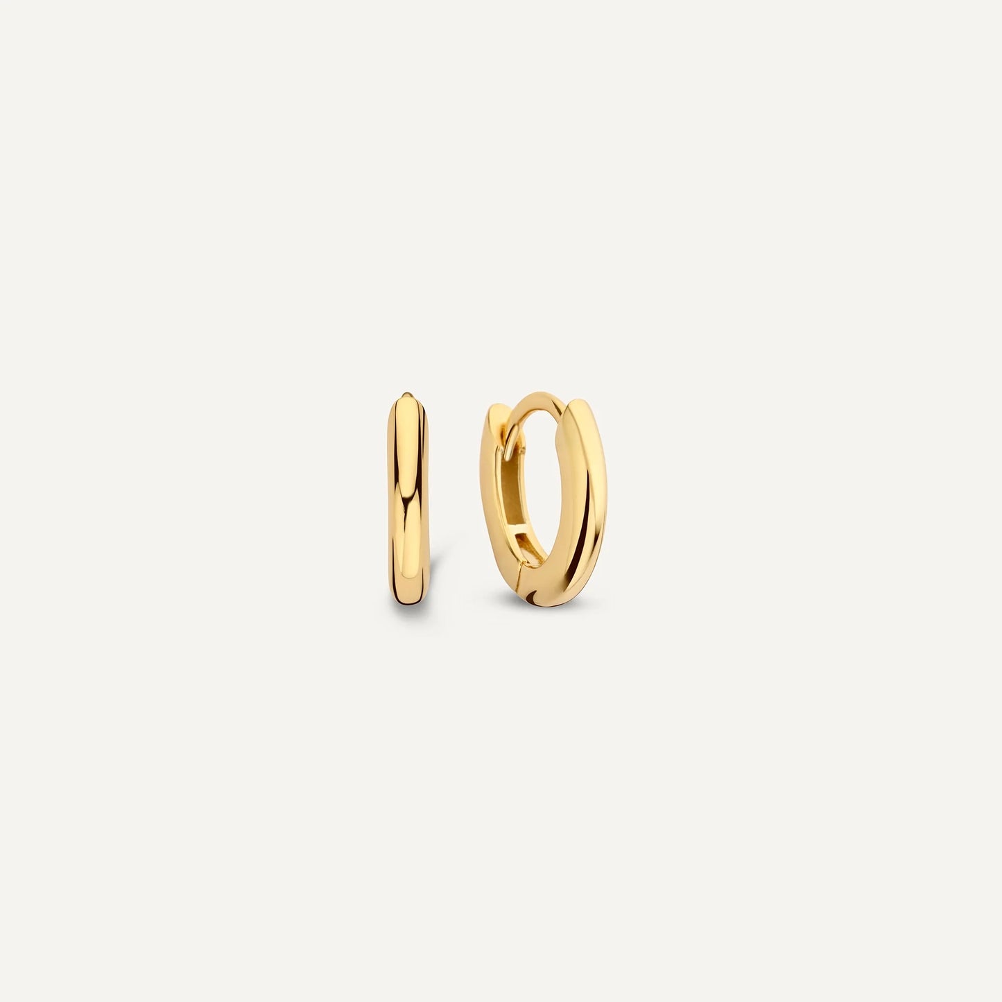 Oval Small Huggie Hoops (10mm)