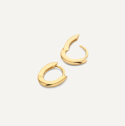 Oval Small Huggie Hoops (10mm)