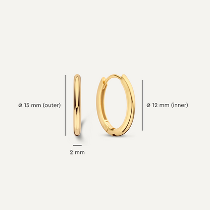 Oval Small Hoops (15mm)