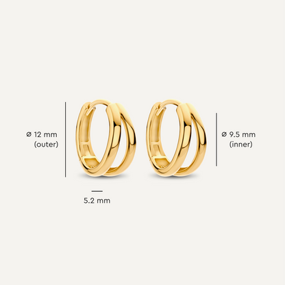 Essential Double Huggie Hoops (12mm)