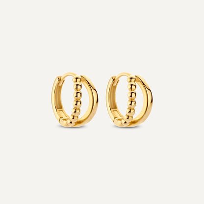 Beaded Double Huggie Hoops (12mm)