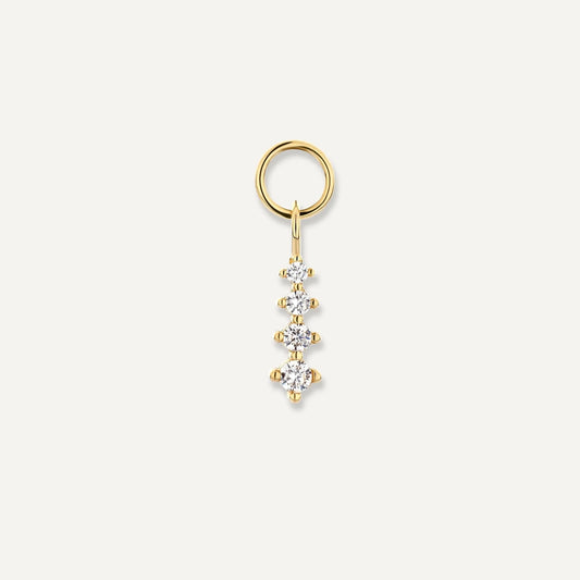 Moissanite Icicle Hoop Charm