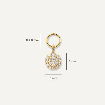 Pave Moissanite Round Hoop Charm