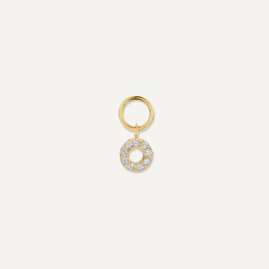 Pave Moissanite Halo Hoop Charm