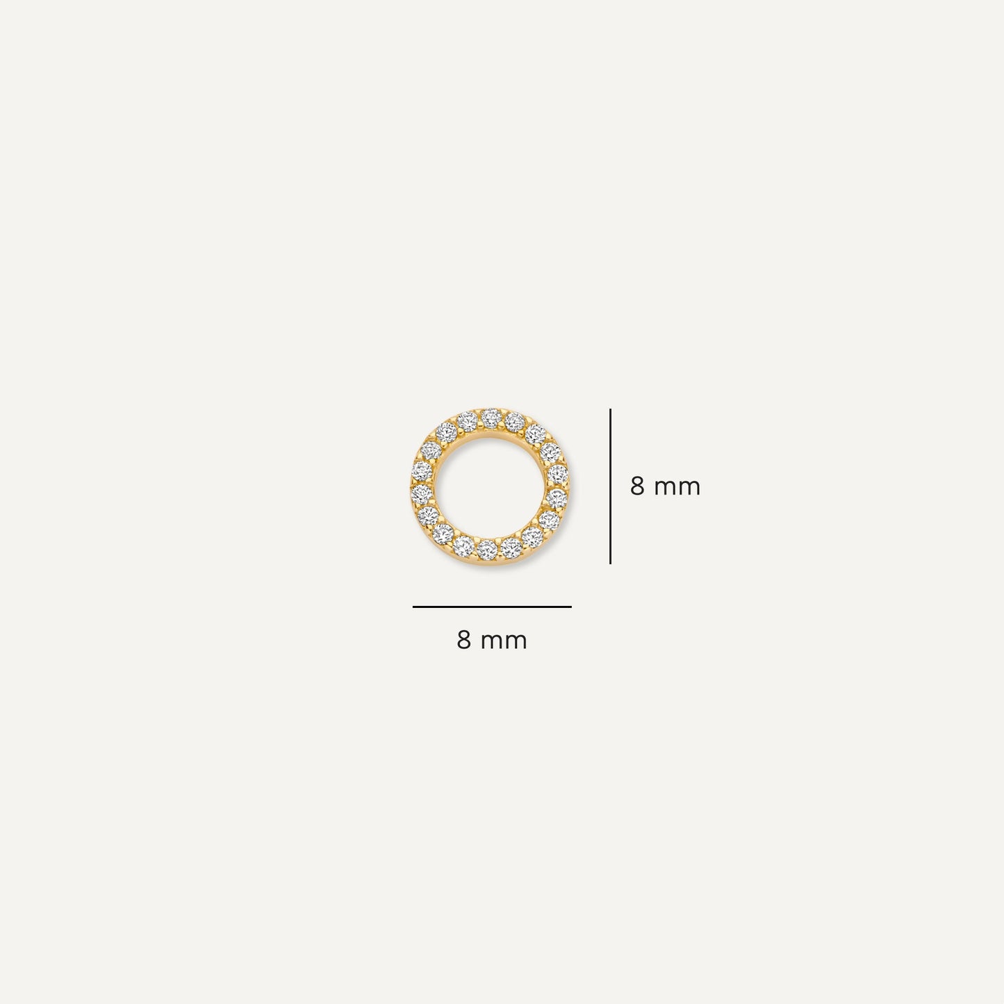 Solo Pave Moissanite Halo Hoop Charm