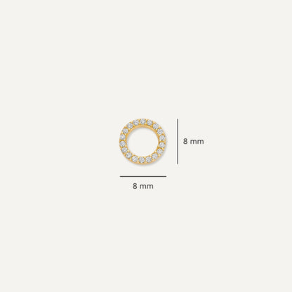 Solo Pave Moissanite Halo Hoop Charm