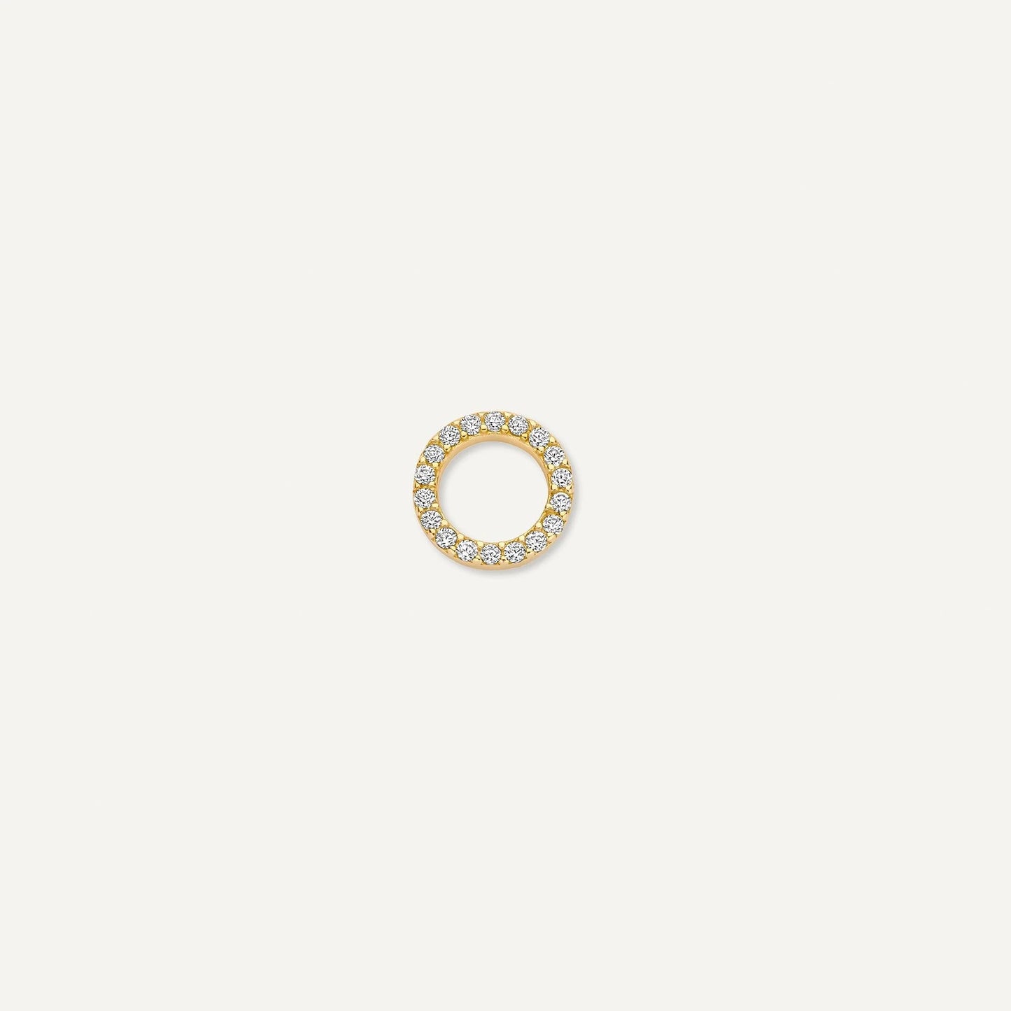Solo Pave Moissanite Halo Hoop Charm
