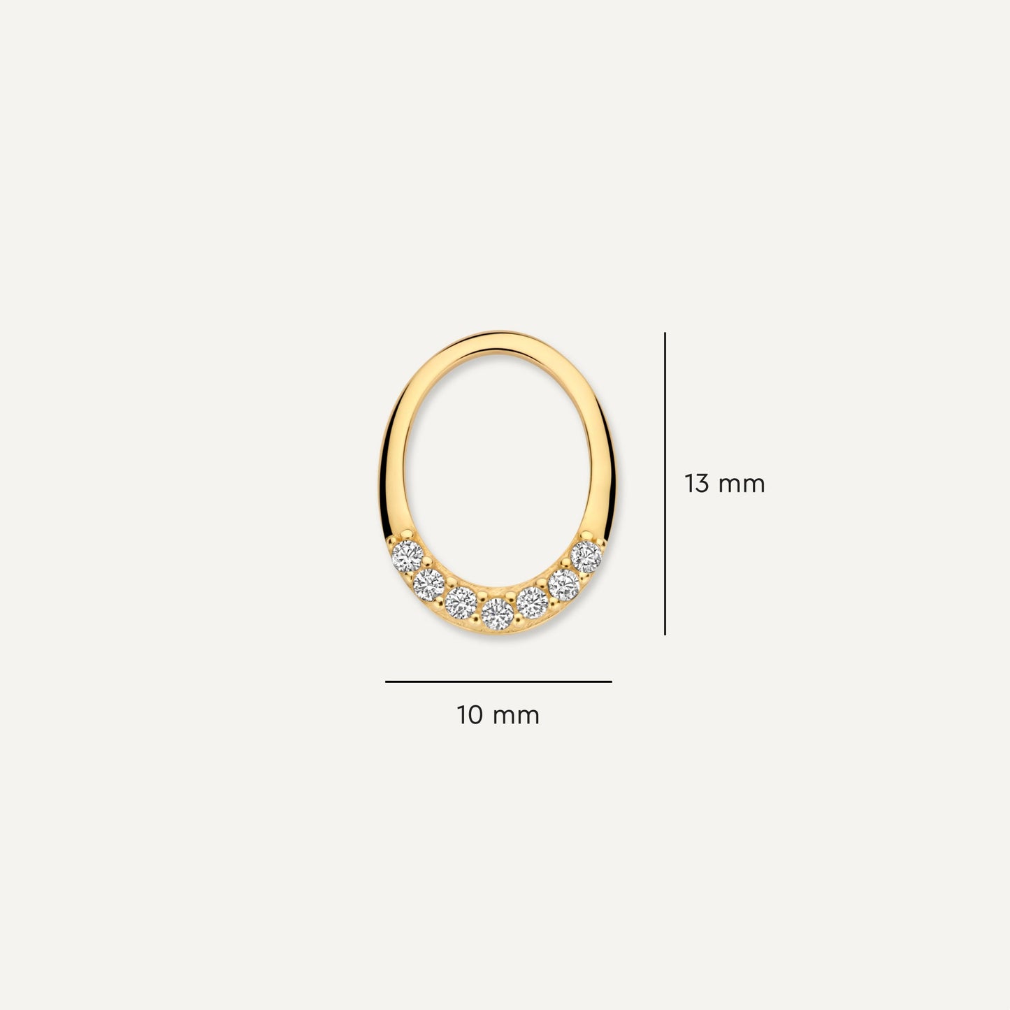 Solo Moissanite Oval Hoop Charm