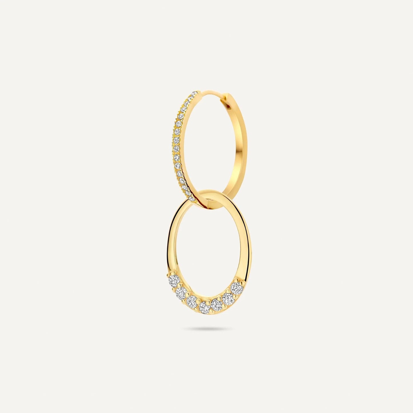 Solo Moissanite Oval Hoop Charm