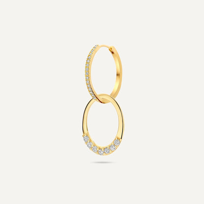 Solo Moissanite Oval Hoop Charm
