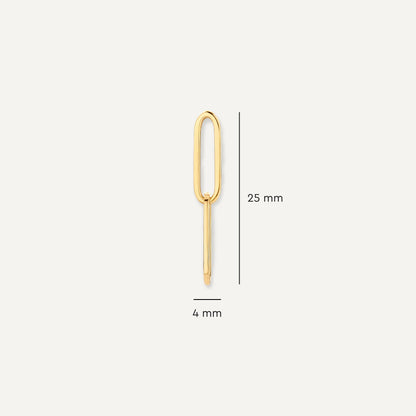 Solo Linked Paperclip Hoop Charm