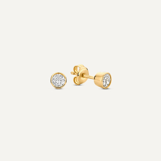 Round Cut Cubic Zirconia Studs