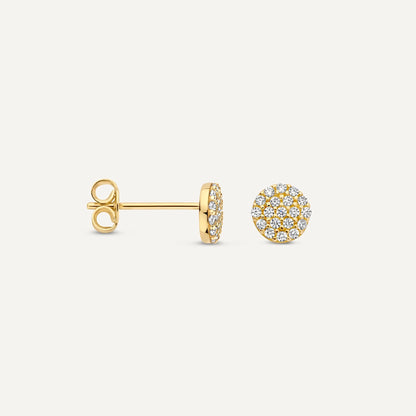 Pave Moissanite Round Studs