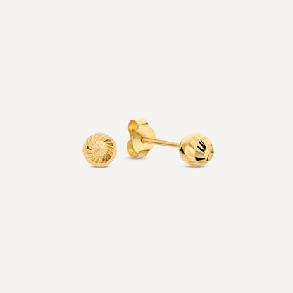 Diamond Cut Sphere Studs