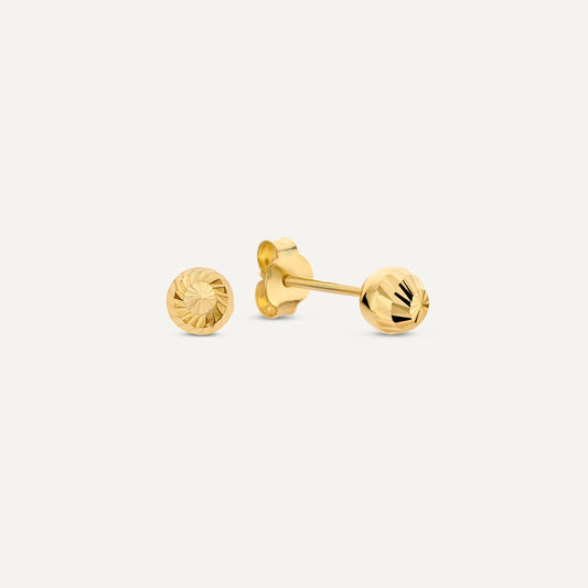 Diamond Cut Sphere Studs