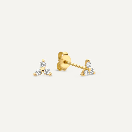 Moissanite Lotus Studs