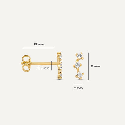 Cubic Zirconia Cluster Studs