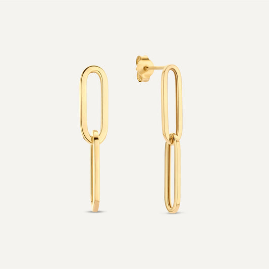 Double Paperclip Drop Earrings