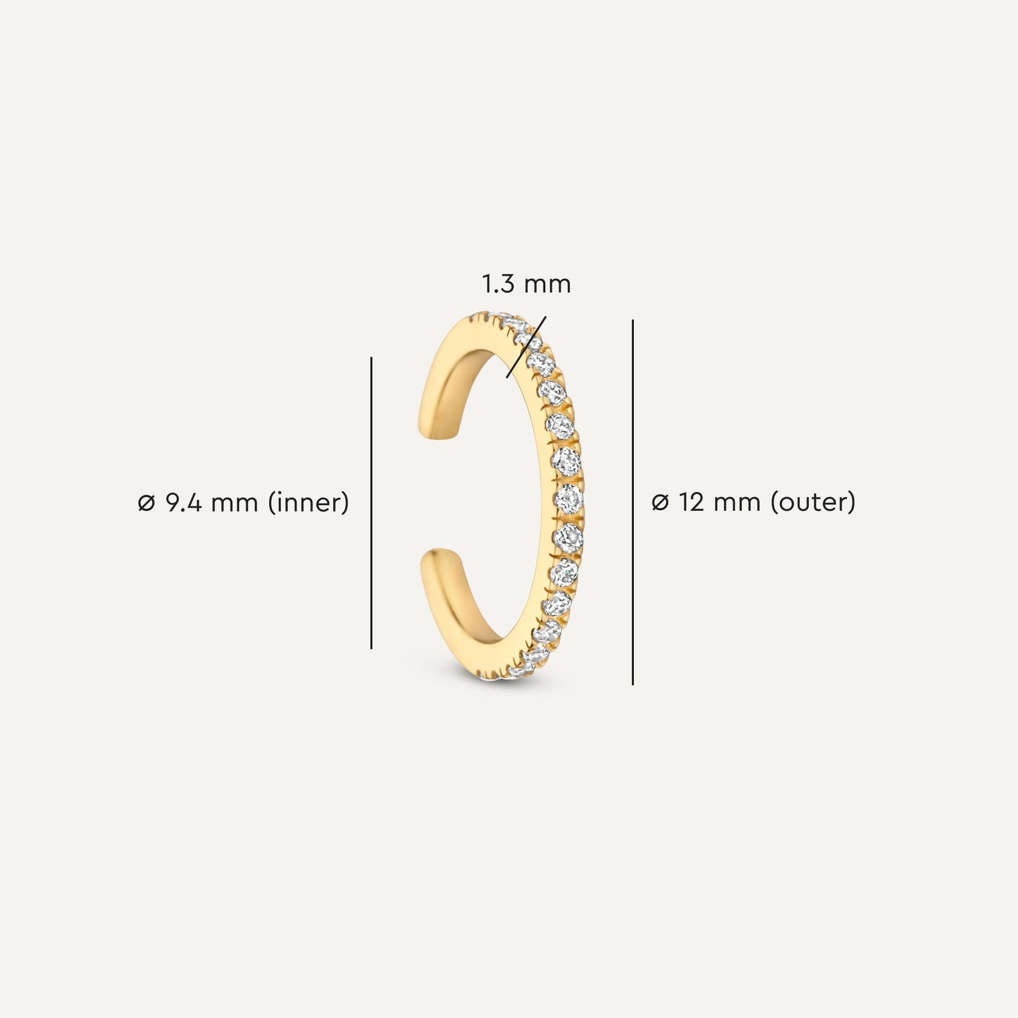 Moissanite Eternity Ear Cuff