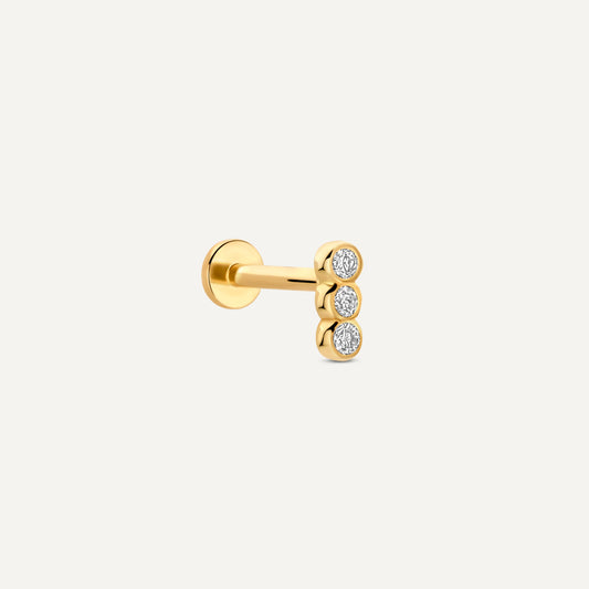 Threaded Diamond Bezel Set Piercing (0.03 ct)