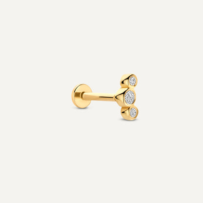 Diamond Bezel Set Curved Piercing (0.03 ct)
