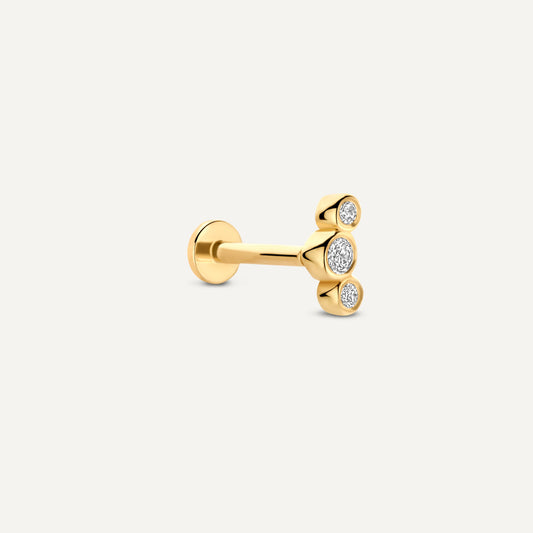 Diamond Bezel Set Curved Piercing (0.03 ct)