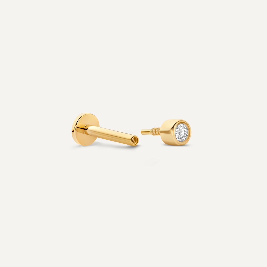 Diamond Invisible Set Round Cut Piercing (0.03 ct)