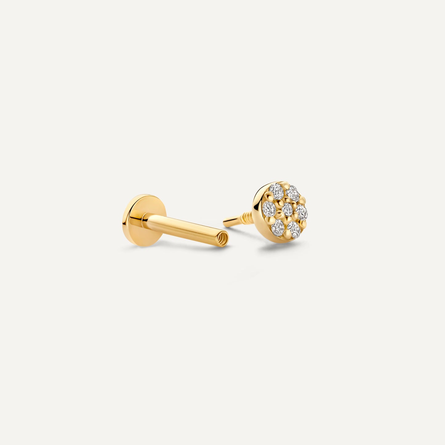 Pav¨¦ Diamond Round Piercing (0.04 ct)