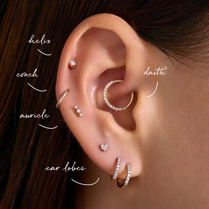 Pav¨¦ Diamond Heart Piercing