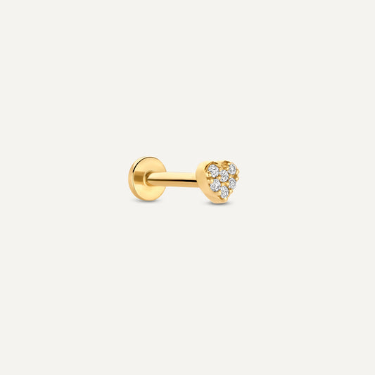 Pav¨¦ Diamond Heart Piercing