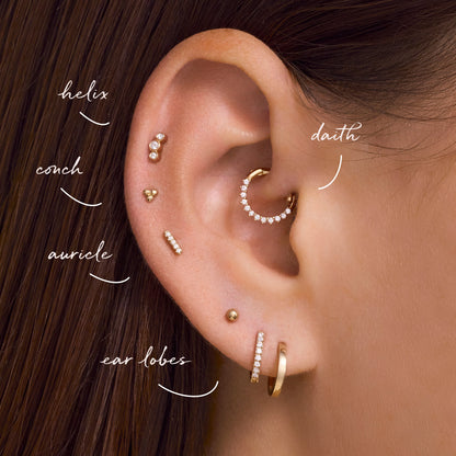 Pav¨¦ Diamond Bar Piercing