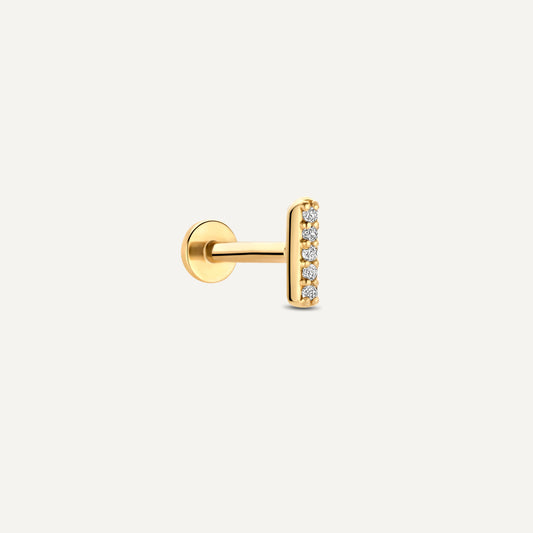 Pav¨¦ Diamond Bar Piercing