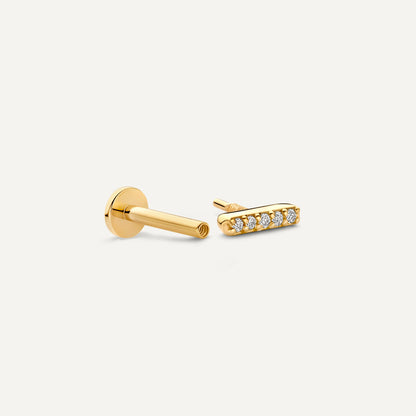 Pav¨¦ Diamond Bar Piercing