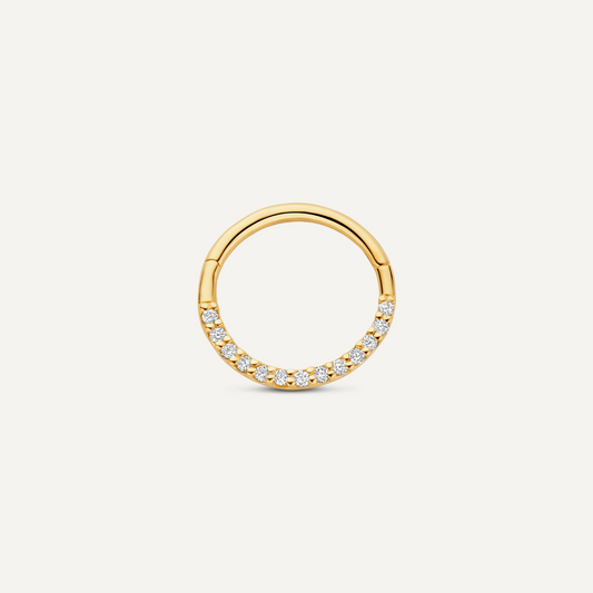 Pav¨¦ Diamond Daith Hoop Piercing (13mm) (0.06 ct)