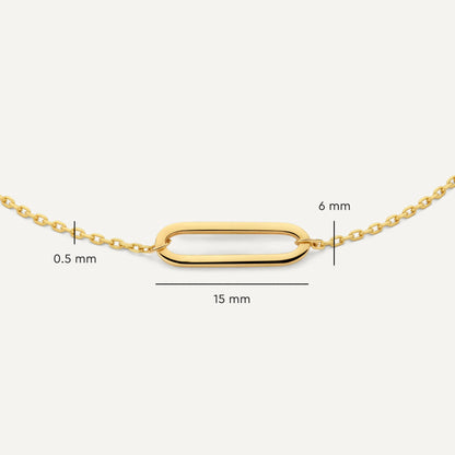 Stationed Paperclip Bracelet