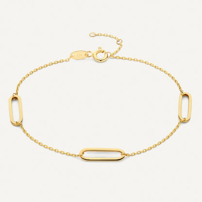Stationed Paperclip Bracelet