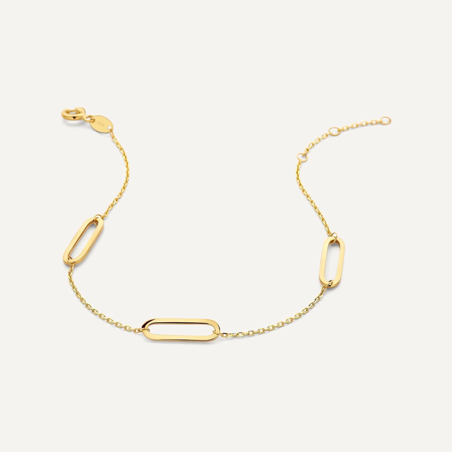 Stationed Paperclip Bracelet