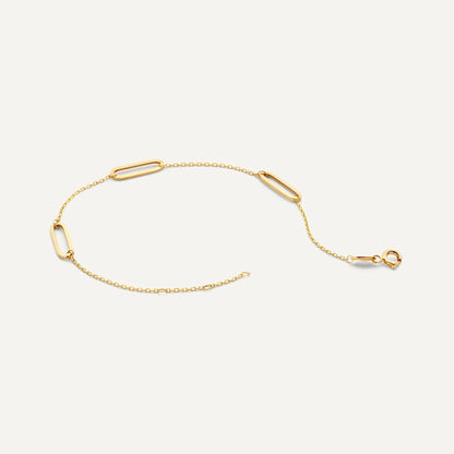 Stationed Paperclip Bracelet