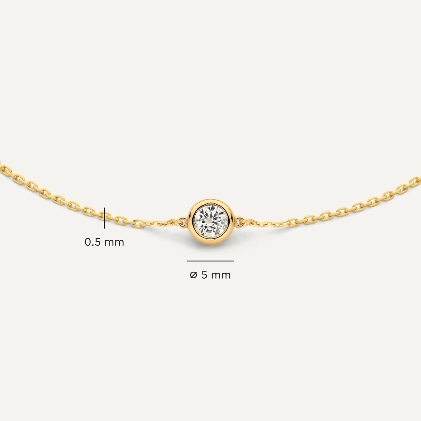 Solo Bezel Set Cubic Zirconia Bracelet