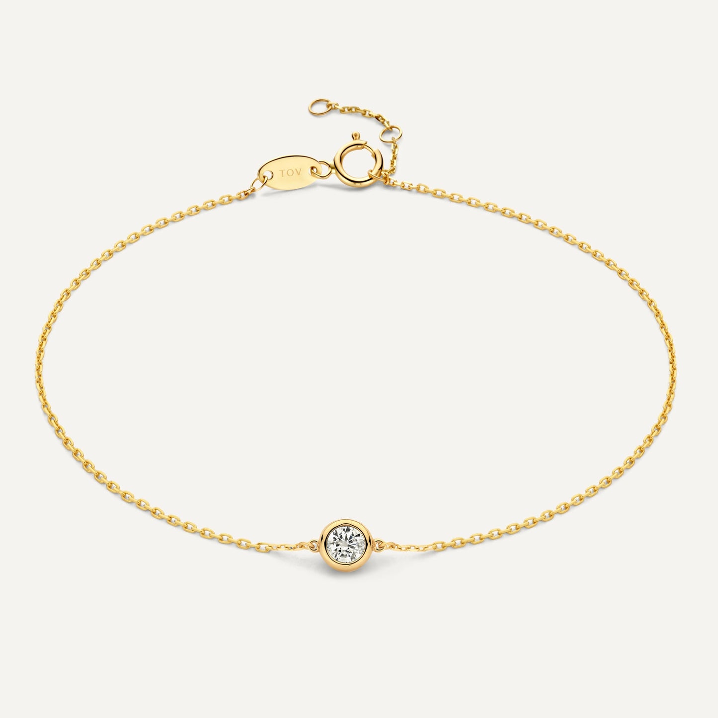 Solo Bezel Set Cubic Zirconia Bracelet