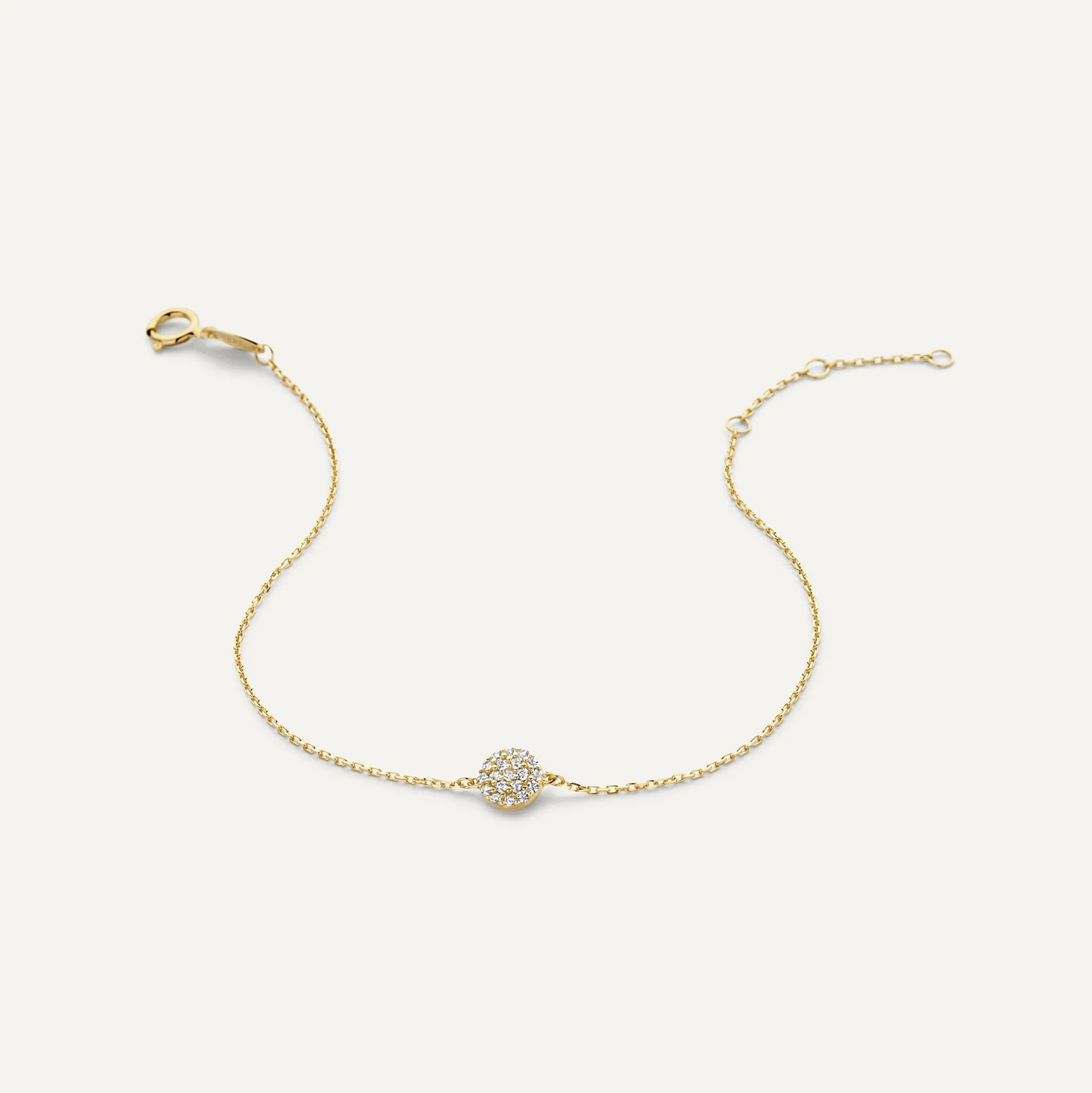 Pav¨¦ Cubic Zirconia Round Bracelet