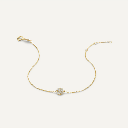 Pav¨¦ Cubic Zirconia Round Bracelet