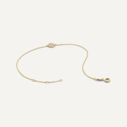 Pav¨¦ Cubic Zirconia Round Bracelet