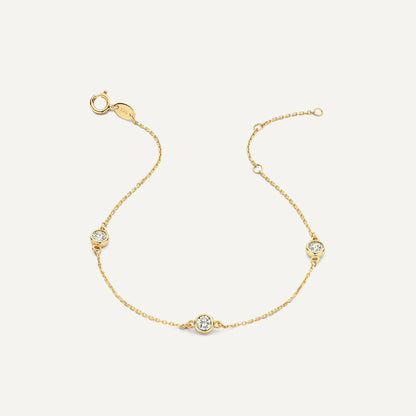 Satellite Bezel Set Cubic Zirconia Bracelet