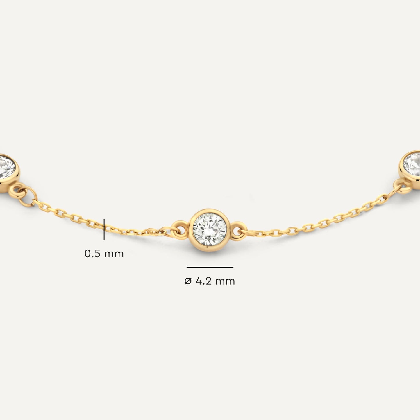 Stationed Bezel Set Cubic Zirconia Bracelet