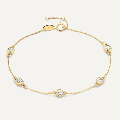 Stationed Bezel Set Cubic Zirconia Bracelet