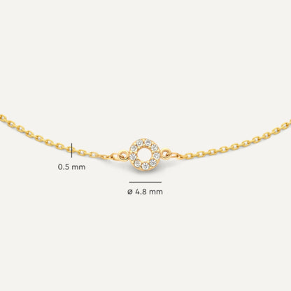 Pav¨¦ Cubic Zirconia Halo Bracelet