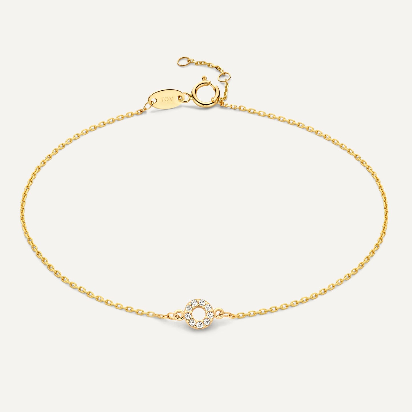 Pav¨¦ Cubic Zirconia Halo Bracelet
