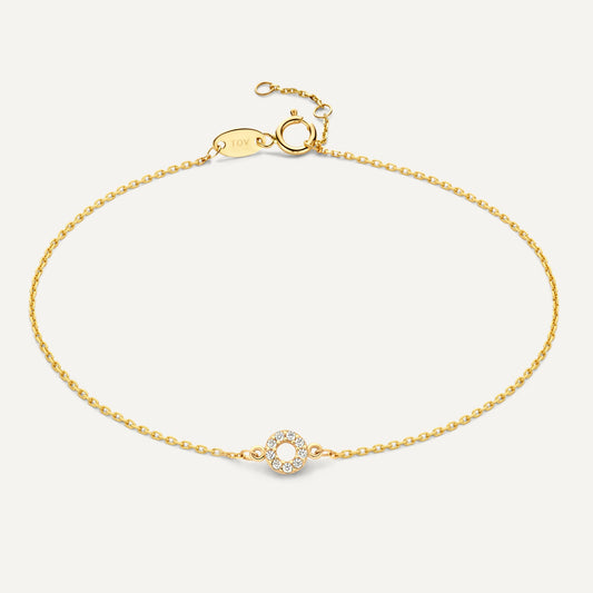 Pav¨¦ Cubic Zirconia Halo Bracelet