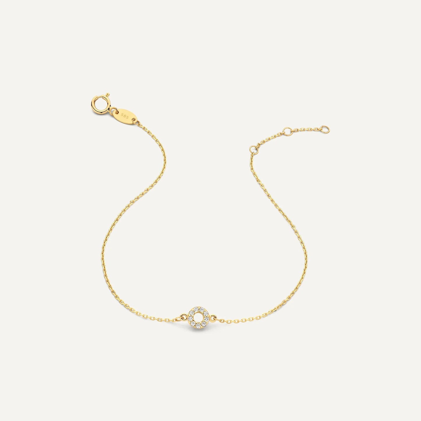 Pav¨¦ Cubic Zirconia Halo Bracelet